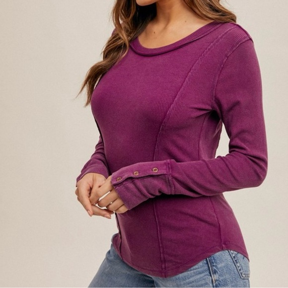 Hem & Thread Tops - Hem & Thread NWT Women's Purple Long Sleeve Top, Size small